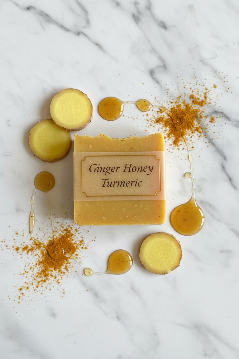 Turmeric Kojic Acid Ginger Honey Soap