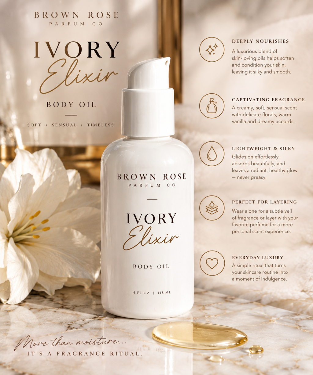 Ivory Elixir Luxe Body Oil 4 oz Inspired Fragrance