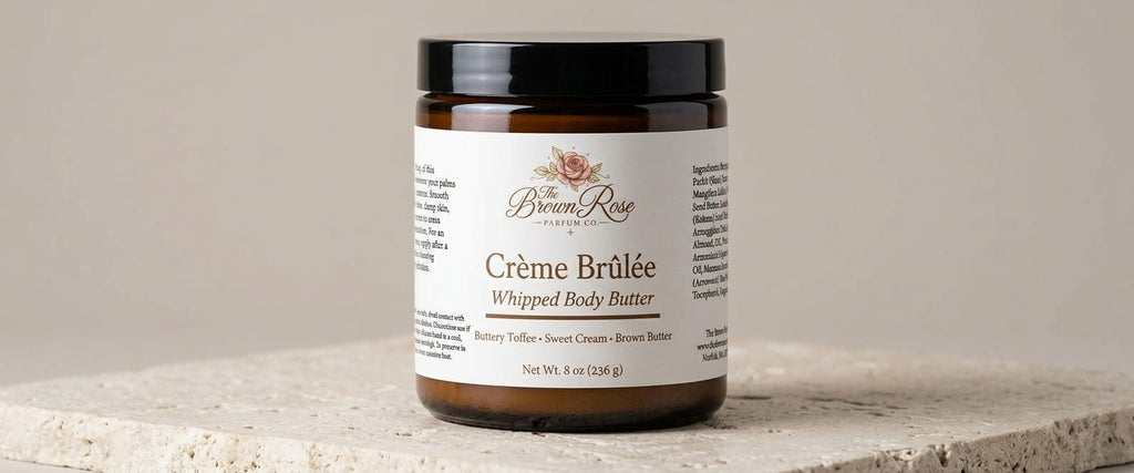 Crème Brûlée Whipped Body Butter 8oz | The Brown Rose Parfum Co.