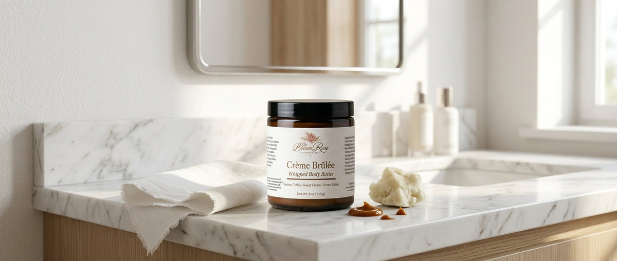 Crème Brûlée Whipped Body Butter 8oz | The Brown Rose Parfum Co.